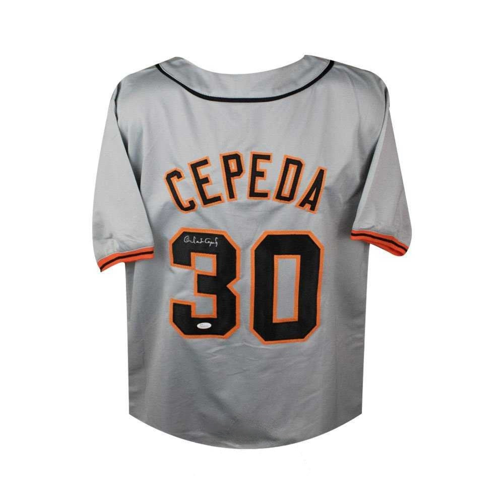 Orlando Cepeda Autographed San Francisco Giants Gray Custom Baseball Jersey - JSA COA