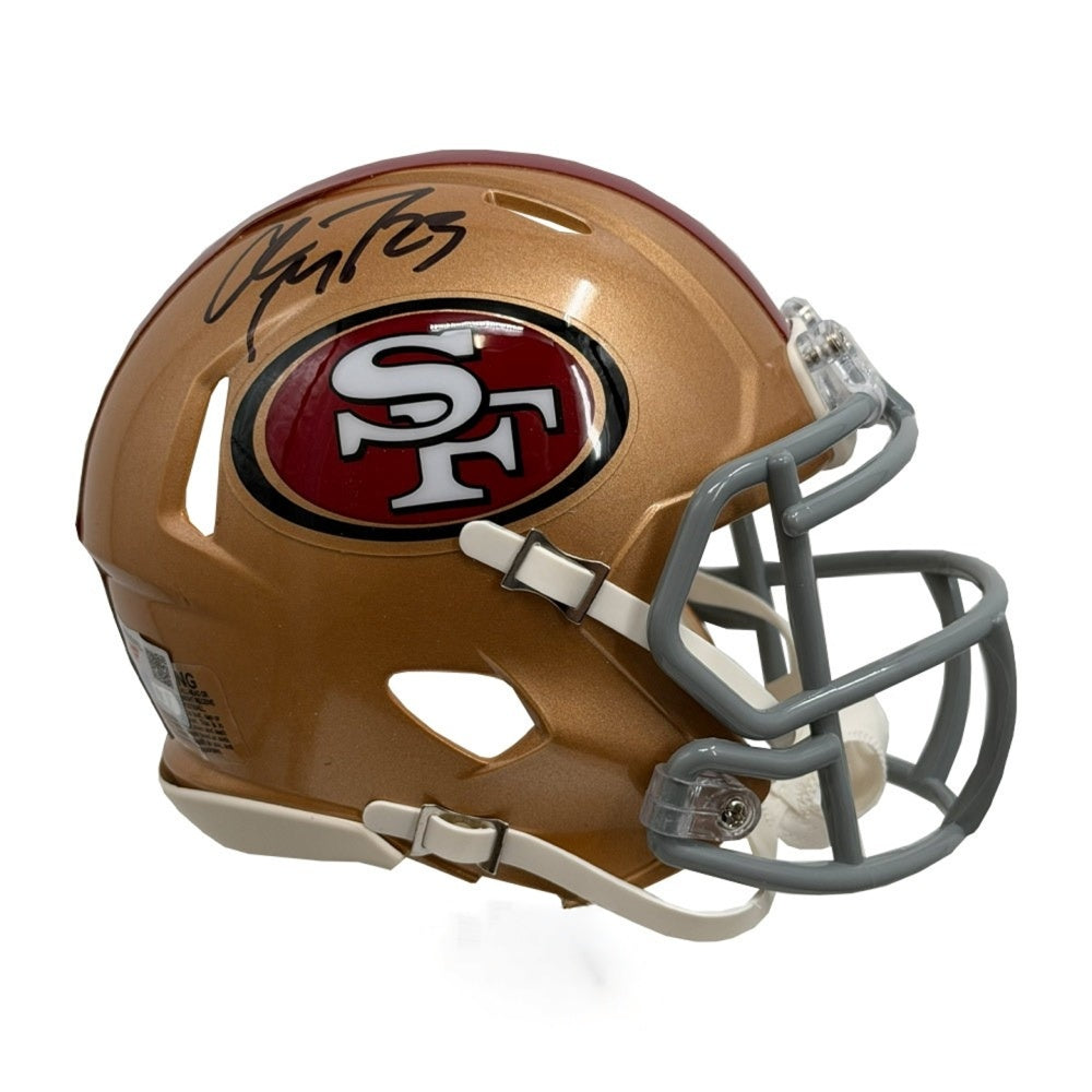 Christian McCaffrey Autographed San Francisco 49ers Riddell Speed Mini Helmet - Fanatics Authenticated