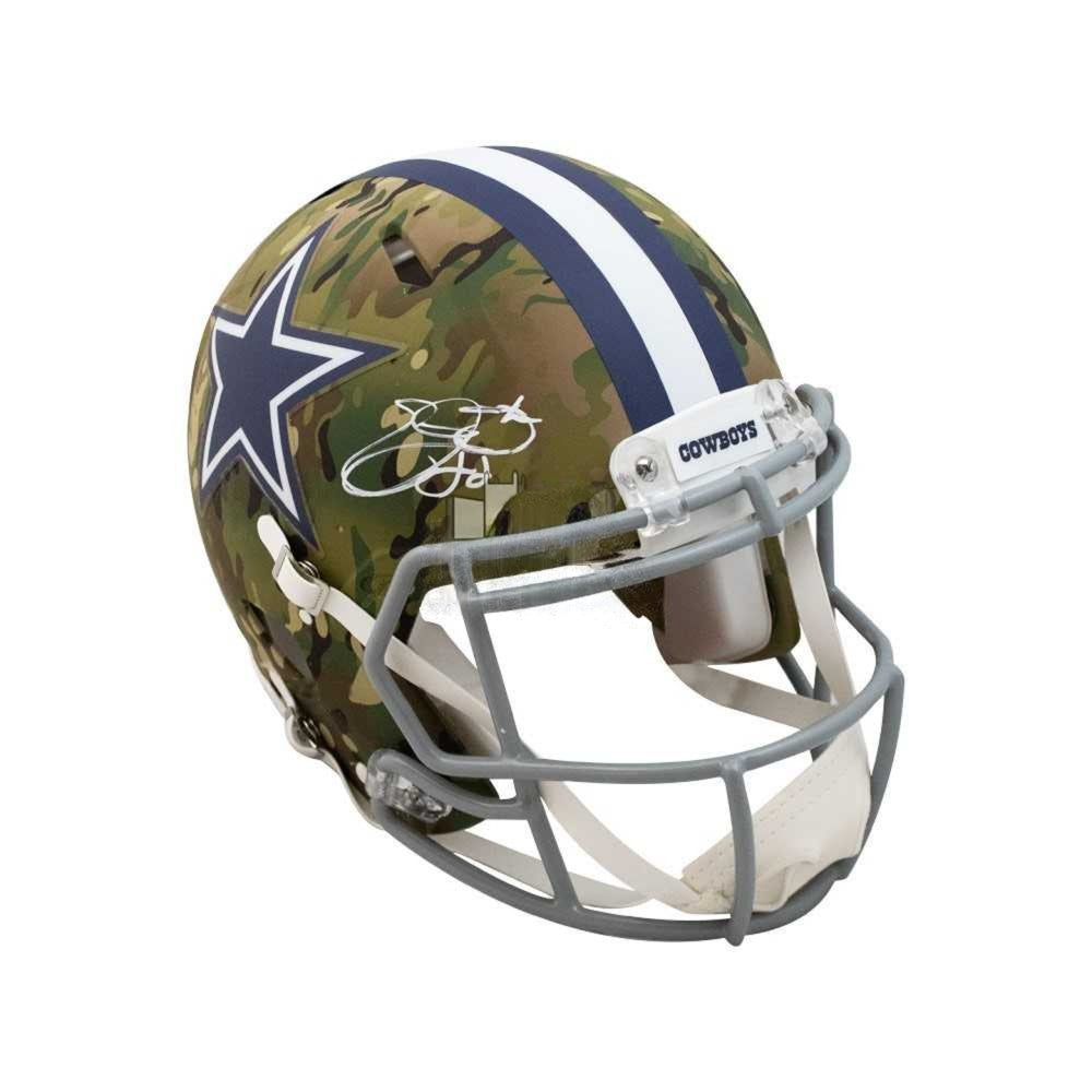 Emmitt Smith Autographed Dallas Camo Authentic Full-Size Football Helmet – BAS COA