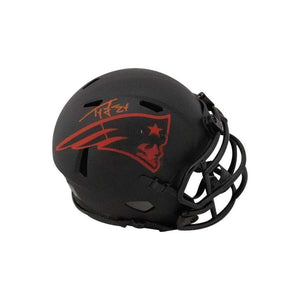 Ty Law Autographed New England Patriots Eclipse Riddell Mini Football Helmet - Beckett BAS Authenticated