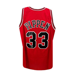 Scottie Pippen Autographed Chicago Bulls Mitchell & Ness 1997-98 Red Hardwood Classics Jersey - Beckett BAS Authenticated