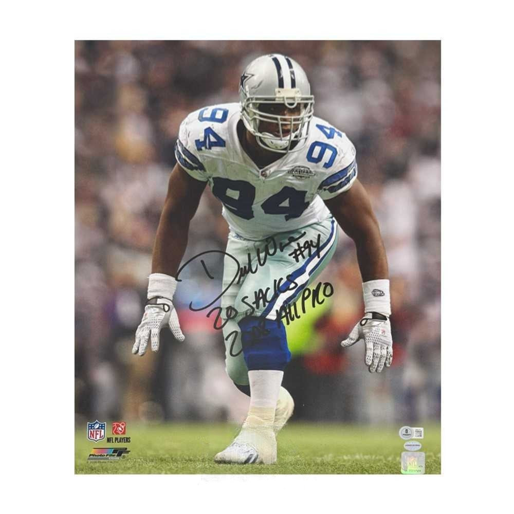 DeMarcus Ware 20 Sacks 2008 All Pro Autographed Dallas 16x20 Photo - BAS